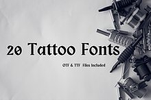 20 Tattoo & Graffiti Fonts Bundle