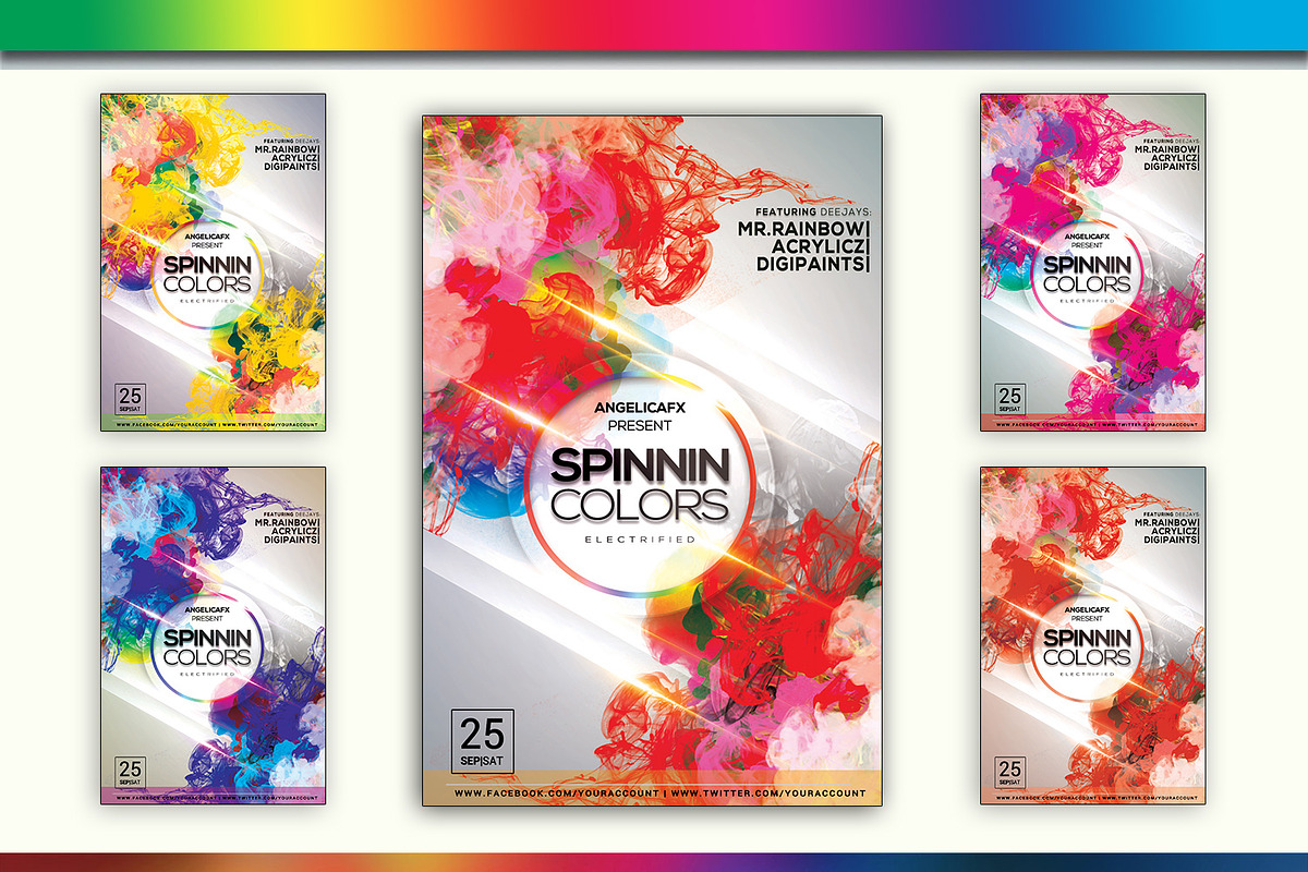 Spinnin Colors, a Flyer Template by angelicafx (Photo 1 of 2)