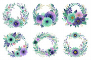 Watercolor Floral Wreaths Clipart Se, an Illustration by Daily.Designs (Thumbnail 5 of 8)