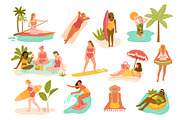 Tropical Summer Beach Illustrations, a Background Graphic by CreativeChristiana (Thumbnail 4 of 14)