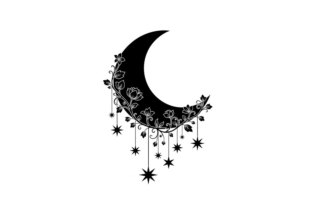 Moon Hanging Silhouette Bundle, an Illustration by Gaye Art (Photo 15 of 31)