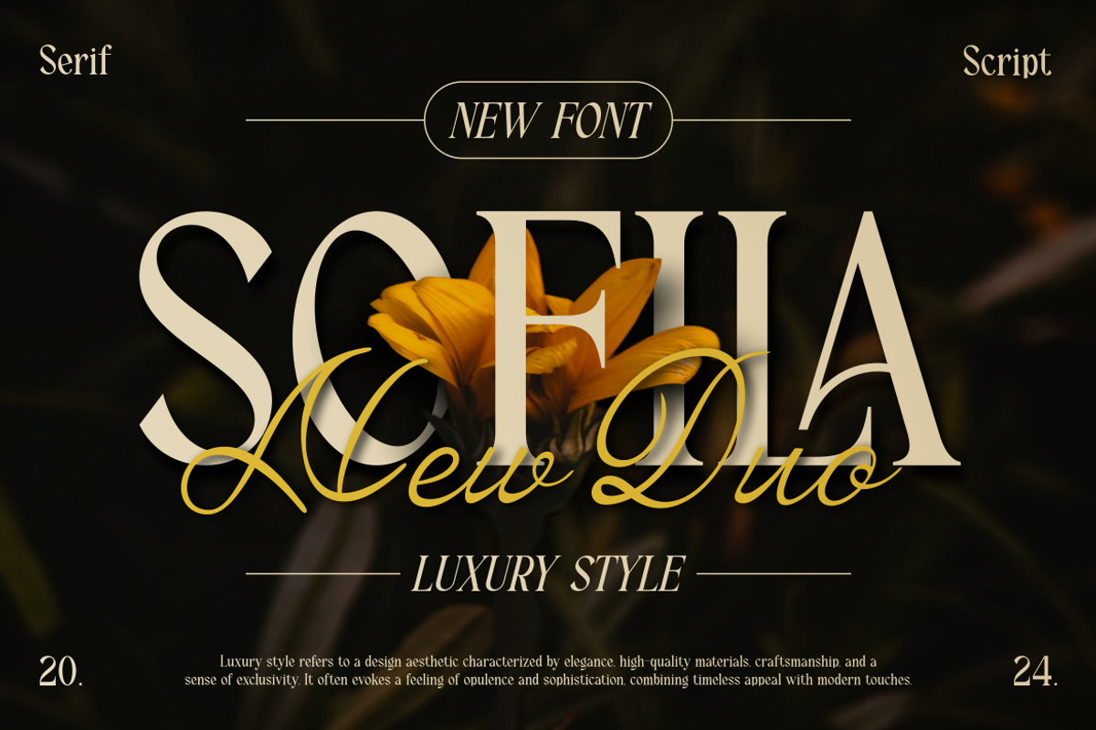 Sofila - Elegant Serif Typeface, a Serif Font by MaikoHatta (Photo 1 of 8)
