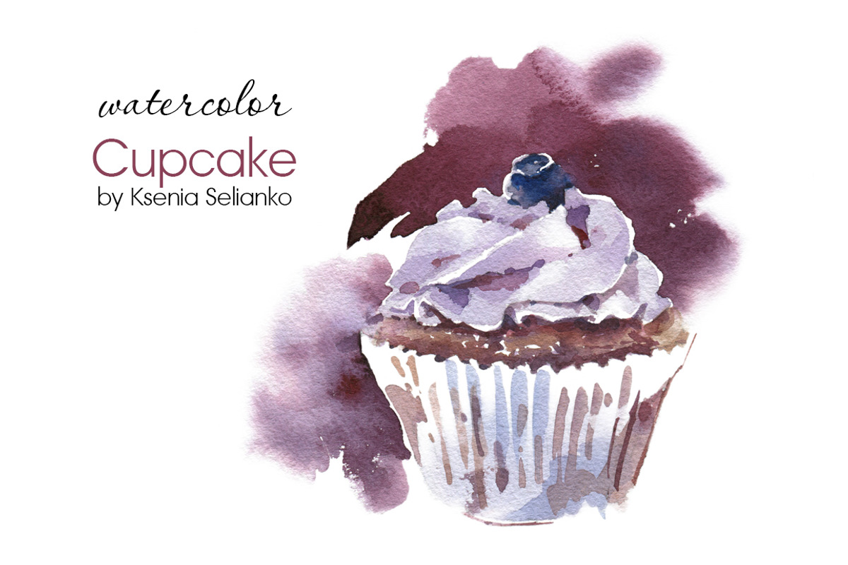 Cupcake, a Food Illustration by Ksenia Selianko (Photo 1 of 2)