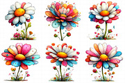Whimsical Spring Daisy Flower Clipar, an Illustration by Daily.Designs (Thumbnail 5 of 7)