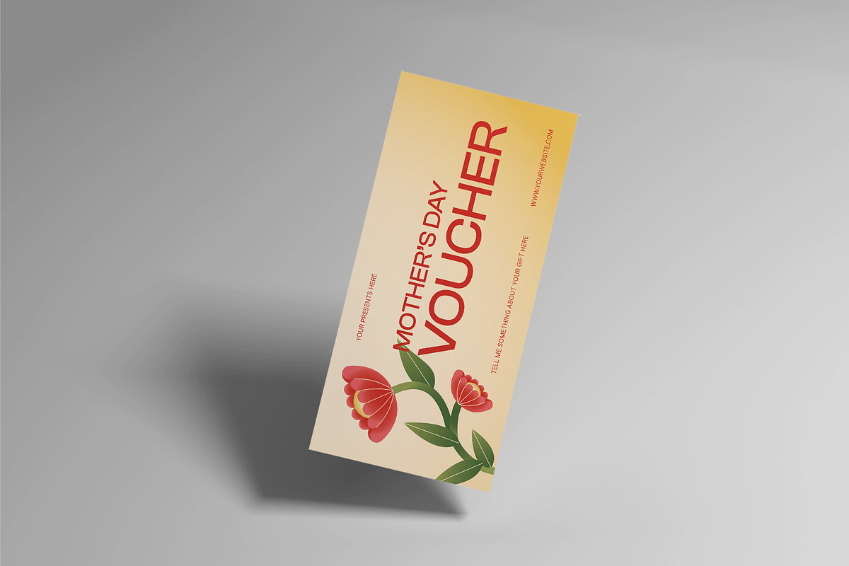 Floral Mothers Day Voucher, a Card Template by Neermana (Photo 2 of 4)
