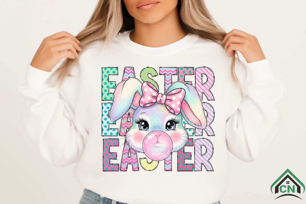 Coquette Easter Bunny Bubblegum, an Illustration by Craft Nest (Photo 6 of 6)