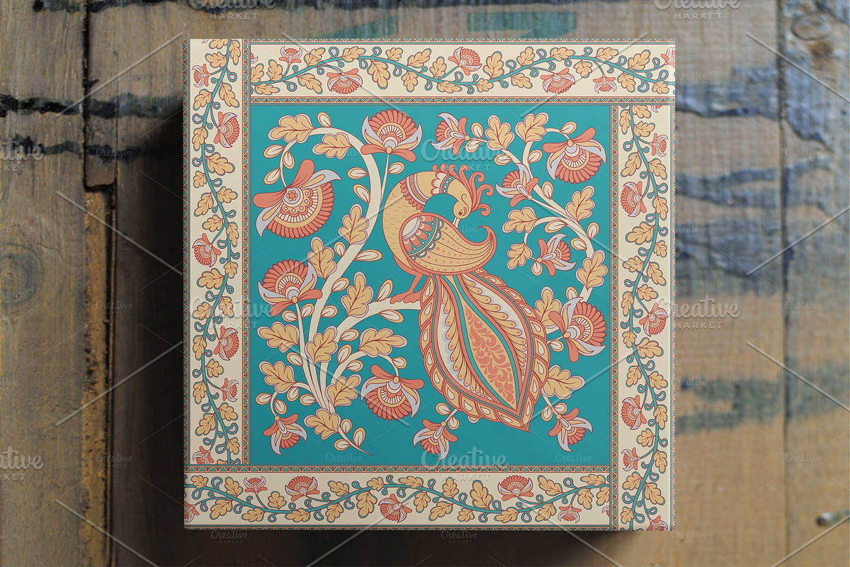 KALAMKARI. Vector Set Ornaments., a Pattern Graphic by Irina Skaska (Photo 5 of 17)