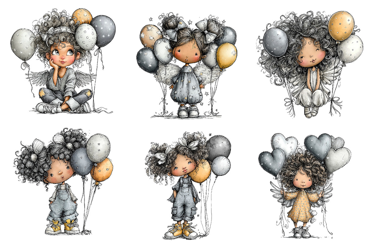 Birthday balloon clipart, an Illustration by CreationArt (Photo 5 of 5)