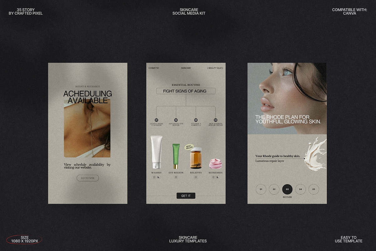 Skincare Stories for Canva Use preview 8