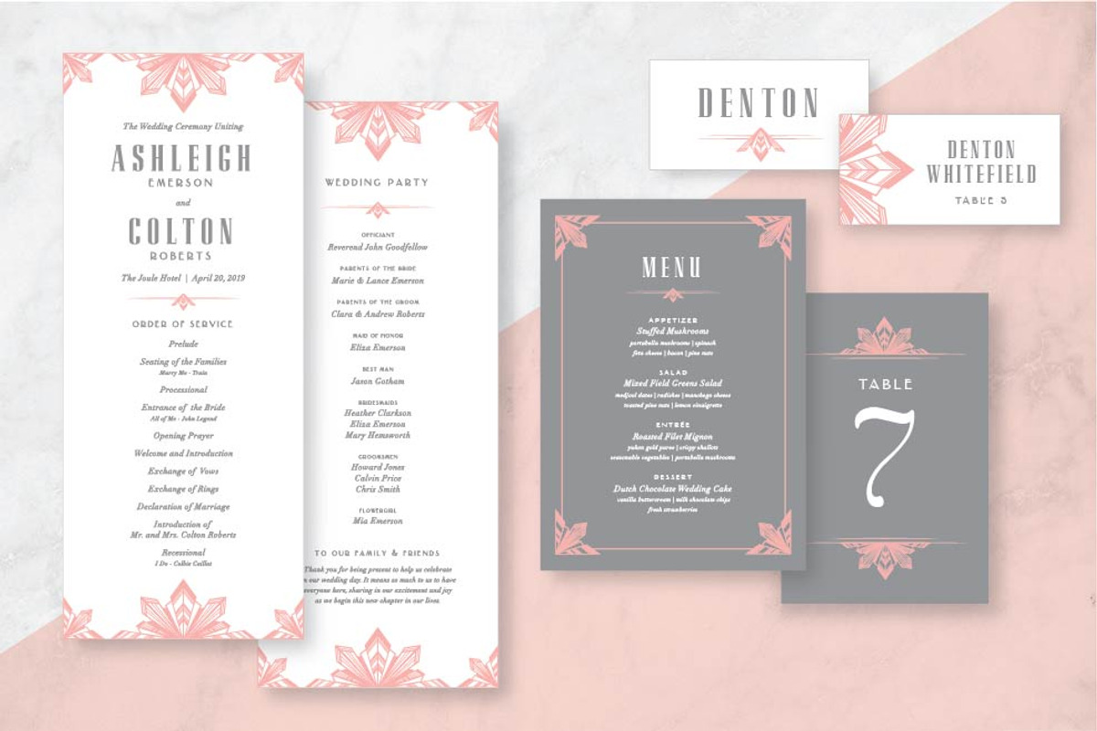 Modern Meets Art Deco Invite Suite, an Invitation Template by StoryBird Design (Photo 6 of 6)
