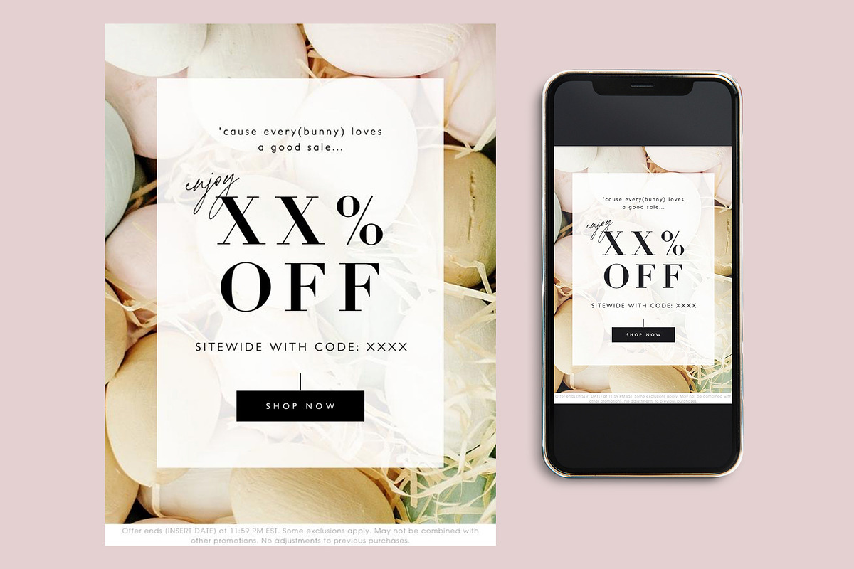 Easter Sale Email Template Canva, an Email Template by KikiBunnyCreative (Photo 4 of 7)