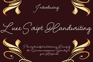 LuxeScript Handwriting, a Handwritten Font by Ardb