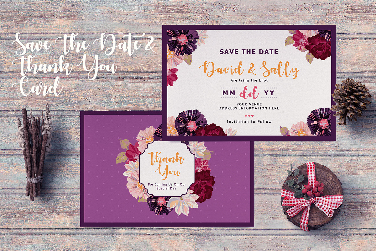 FLOWER WEDDING INVITATION SUITES, an Invitation Template by Totem Invitation House (Photo 3 of 4)