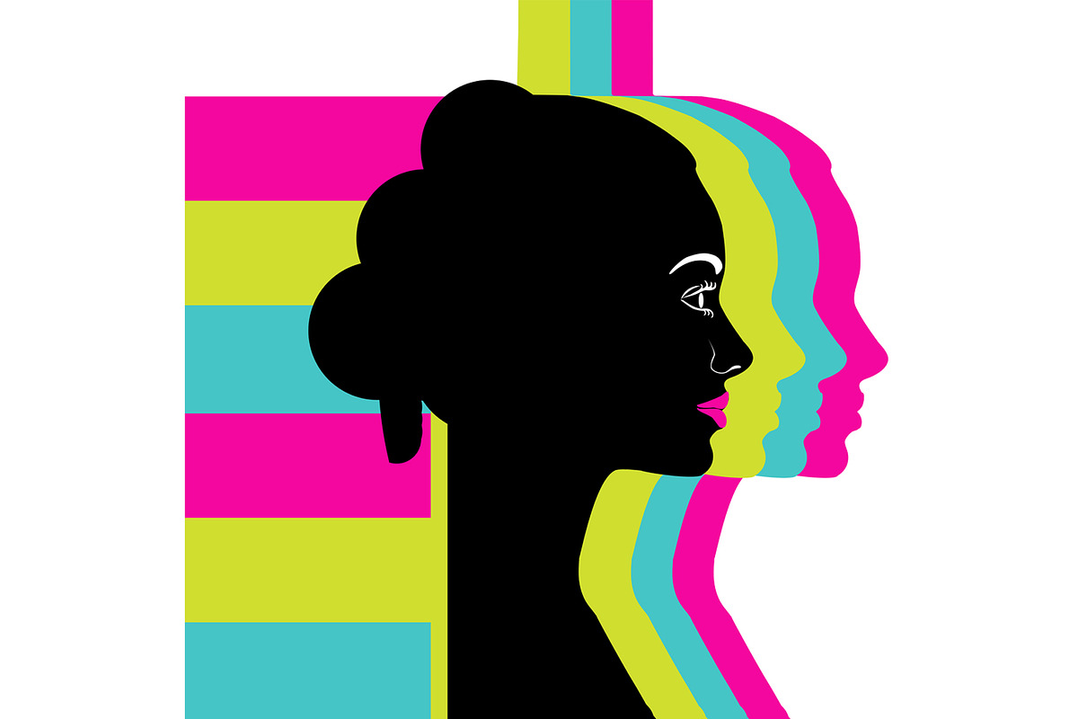 Women's Profile Pop Poster, a Person Illustration by Sharon Schwalbe (Photo 4 of 5)