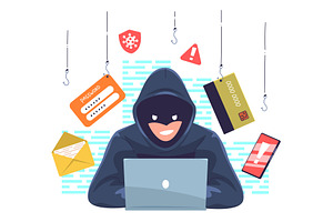 Hacker phishing attack, a Technology Illustration by Stock-Smart-Start