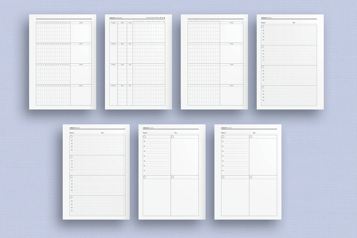 Project Planner Printable & Template, a Stationery Template by Nautical Notebooks (Photo 3 of 3)