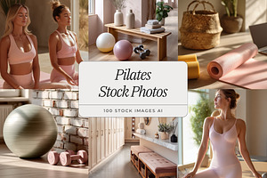 Pilates & Yoga Stock Photo Bundle, a Photo by ZenSocialDesigns