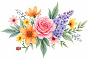 Pastel Floral Watercolor Art, an Illustration by jahid234 (Thumbnail 4 of 11)