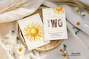 Sunshine Second Bday Photo Invite, a Templates & Theme by Digital_Mind (Thumbnail 2 of 3)