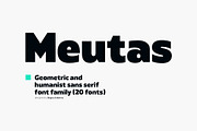 Meutas Font Family, a Sans Serif Font by trustha (Thumbnail 1 of 15)