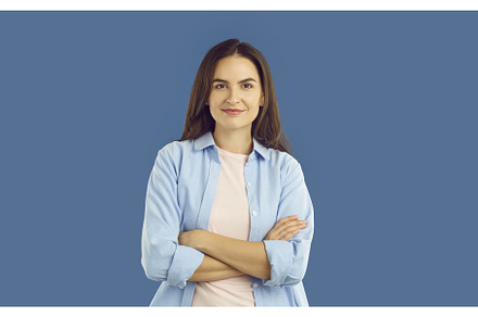 Attractive young woman standing with, a Person Photo by StudioRomantic