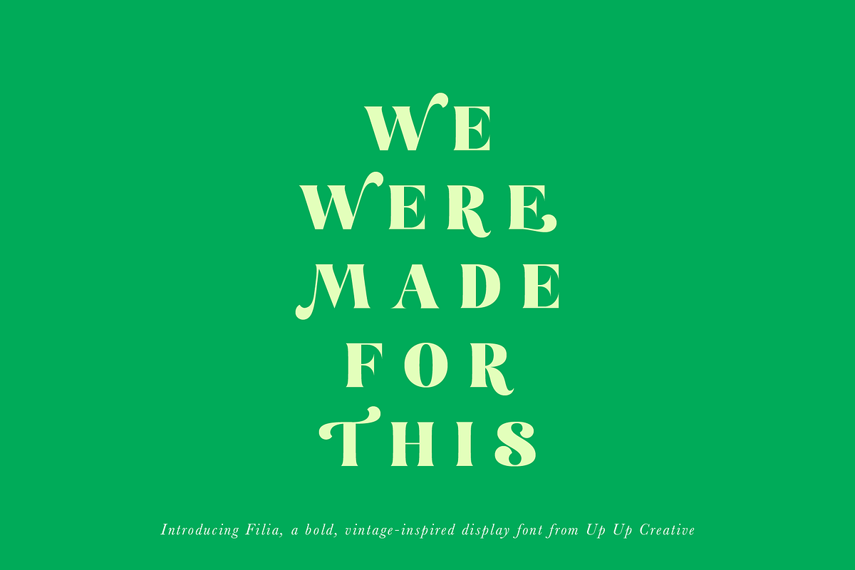 Filia Display Font, a Serif Font by Up Up Creative (Photo 11 of 12)