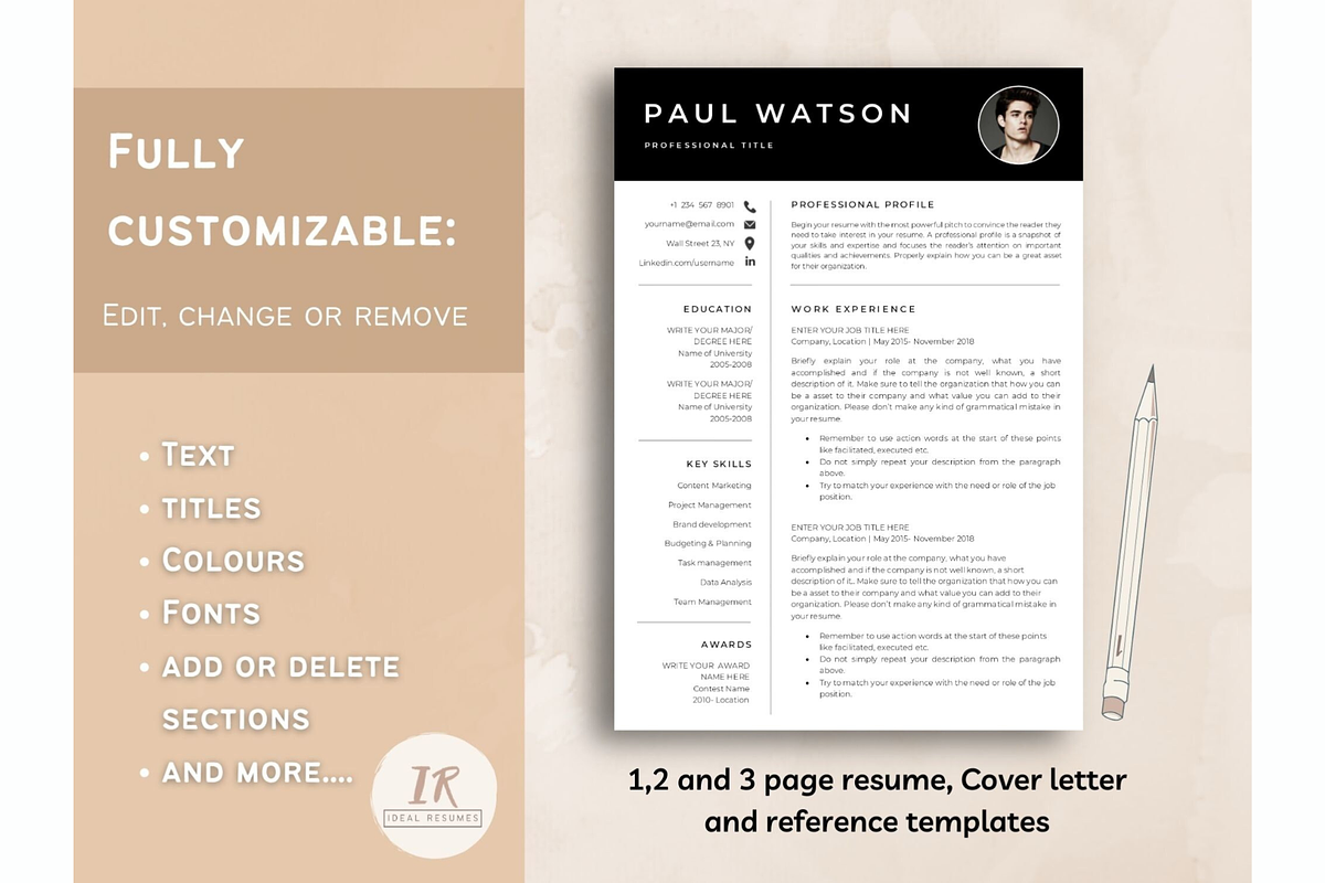 Modern Resume Template | Word, Docs, a Resume Template by Climbwithelevator (Photo 5 of 8)