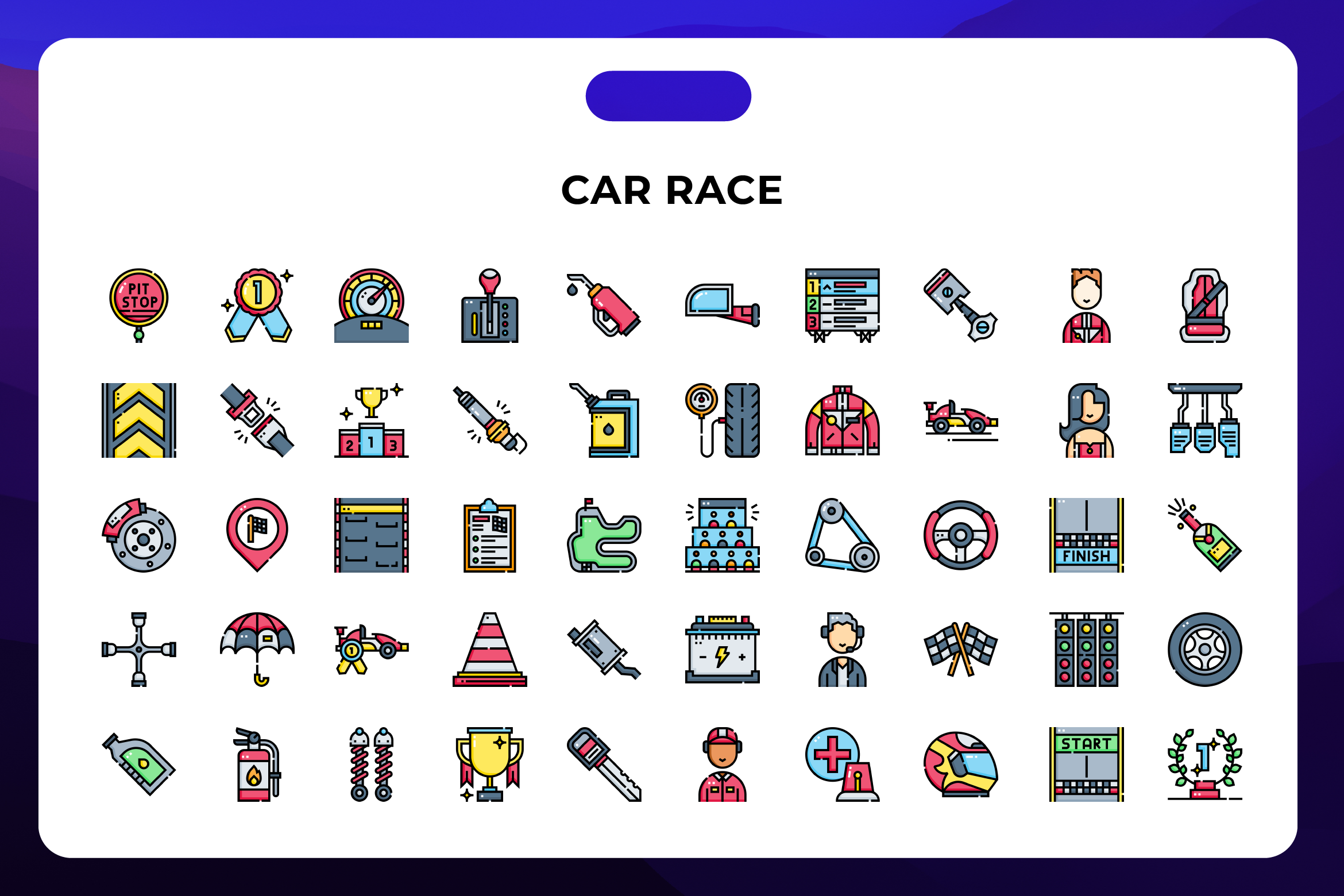 Car Race Icon Pack, an Icon by Wencory