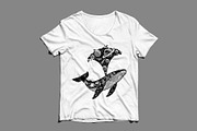 Whale silhouette and natural scenery, an Animal Illustration by gunaonedesign (Thumbnail 3 of 4)