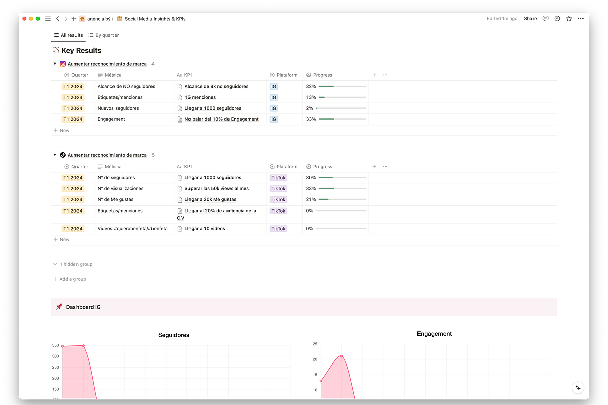 Social Media Insights & KPIs Notion, a Templates & Theme by JoanManso (Photo 3 of 6)