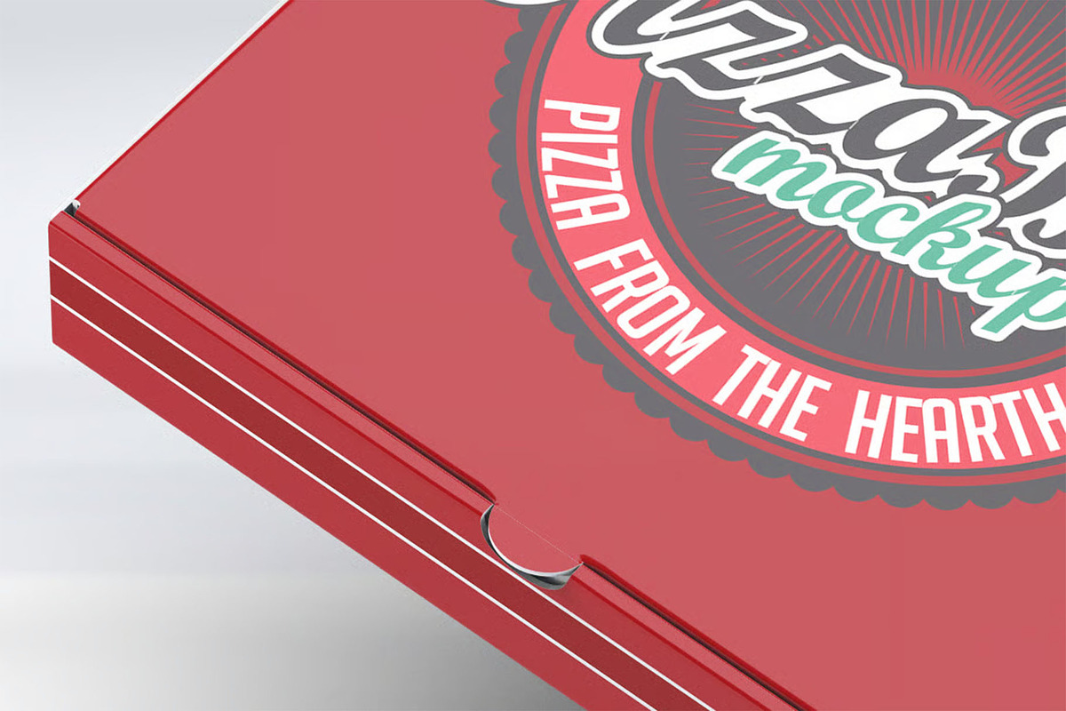 Pizza Box Mock-Up, a Packaging Mockup by DesignRushMarket (Photo 3 of 6)