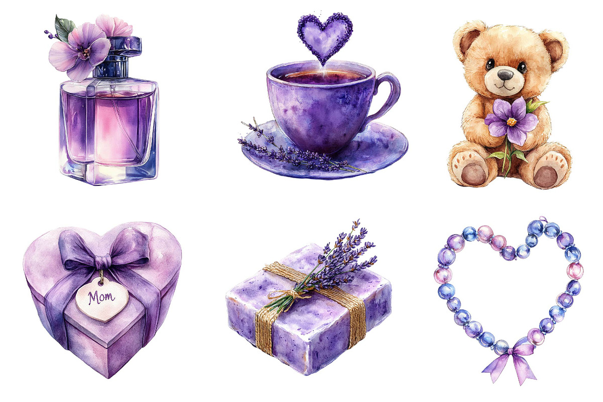 Purple Mother's Day Clipart, an Illustration by Dream Creation (Photo 5 of 6)