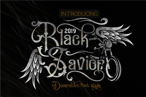 Black Savior Victorian retro Font, a Symbol Font by SHEILLA