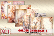 Golden Christmas-1 Junk Journal, a Transportation Illustration by CraftArtStory (Thumbnail 2 of 6)