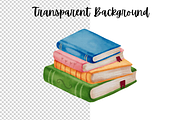 Chill Book watercolor clipart PNG, an Object Illustration by AkiraVilla (Thumbnail 6 of 9)
