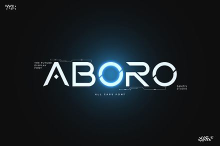 Aboro - Futuristic Science Font, a Sans Serif Font by Samtiv Studio