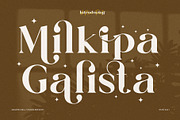Milkipa Galista - Ligature Typeface, a Serif Font by Graphicxell (Thumbnail 1 of 10)