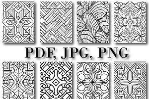 Geometric Pattern Coloring Book