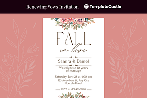 Anniversary Invitation Template, a Design Template by TemplateCastleStore
