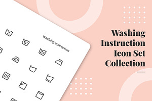 Washing Instruction Icon Set Collect