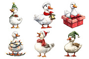 Christmas Silly Goose Clipart Bundle, an Illustration by Daily.Designs (Thumbnail 3 of 5)