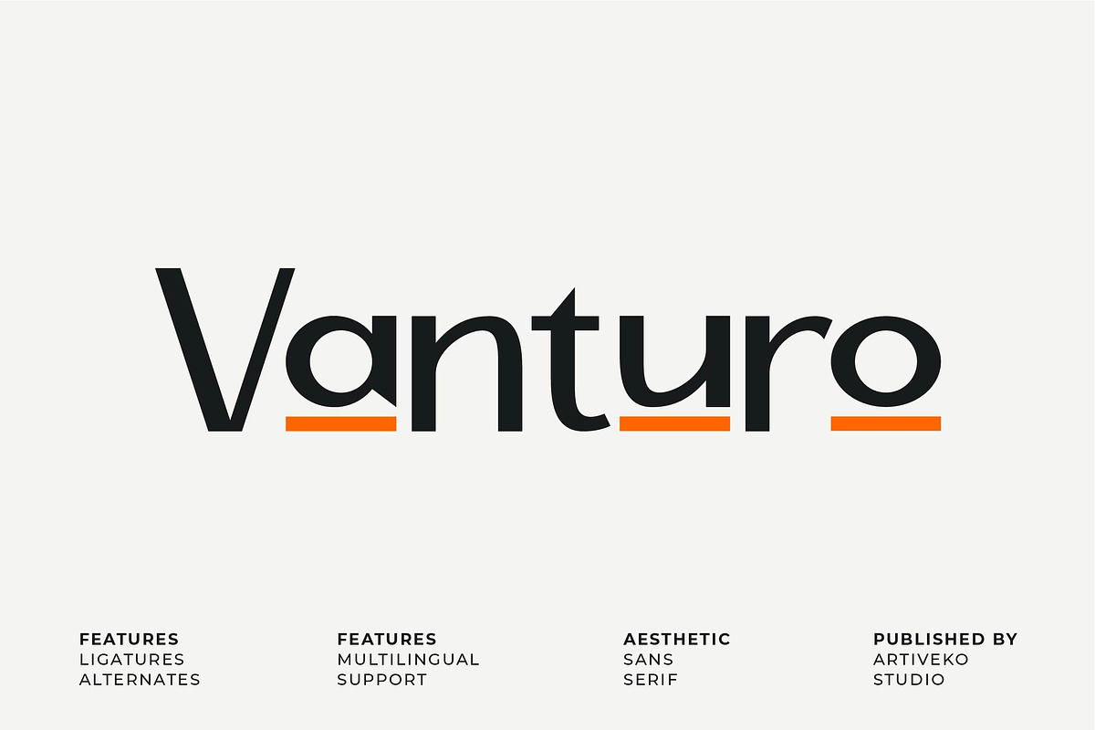Vanturo Creative Sans Font, a Sans Serif Font by Artiveko (Photo 1 of 8)