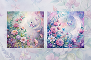 Floral Crescent Moon, a Background Graphic by Curve Design (Thumbnail 6 of 7)
