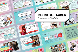 Retro UI Gamer - PowerPoint Template