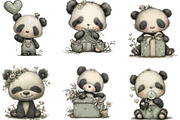 Mothers Day Funny Panda Clipart, an Illustration by Designking (Thumbnail 3 of 5)