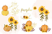 Pumpkin orange watercolor, an Illustration by Sunflower Day Love (Thumbnail 2 of 3)