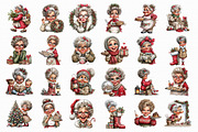 Christmas Grandma Clipart, an Illustration by Libby Wishes (Thumbnail 2 of 6)