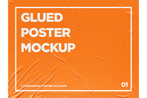 Glued Paper Poster Mockup Pack