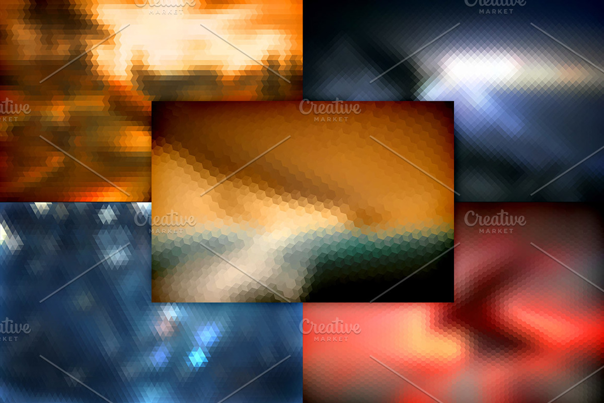Geometric Mosaic Backgrounds Pack 1 preview 2