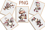 Whimsical Geese Clipart, an Illustration by Libby Wishes (Thumbnail 2 of 6)